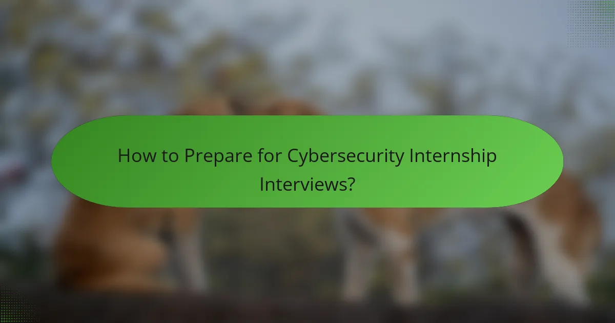 How to Prepare for Cybersecurity Internship Interviews?