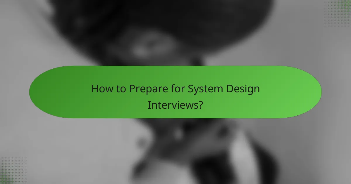 How to Prepare for System Design Interviews?