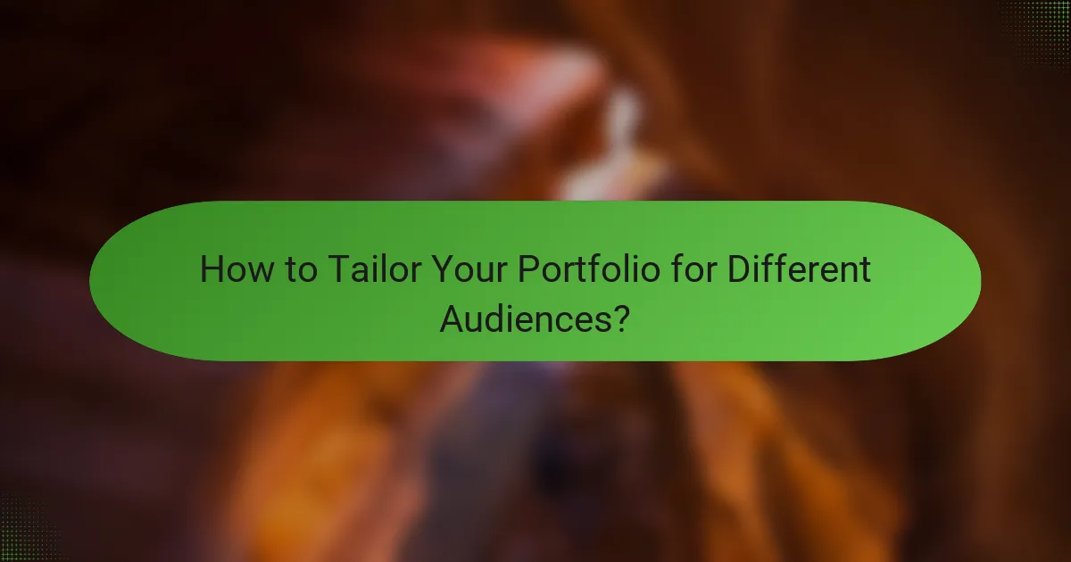 How to Tailor Your Portfolio for Different Audiences?