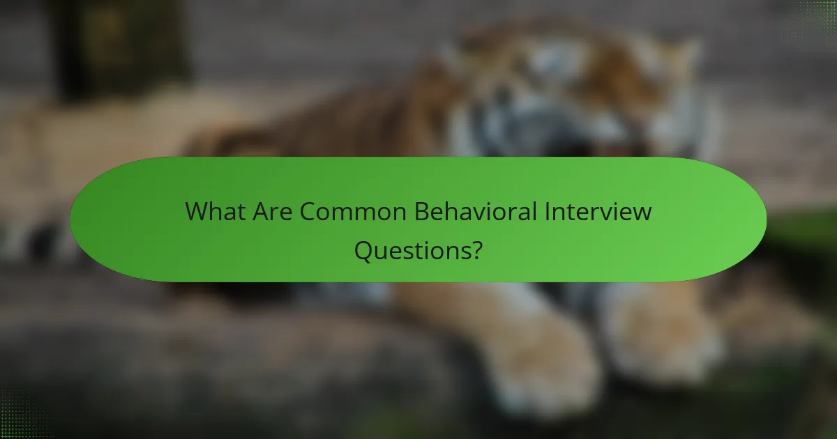 What Are Common Behavioral Interview Questions?