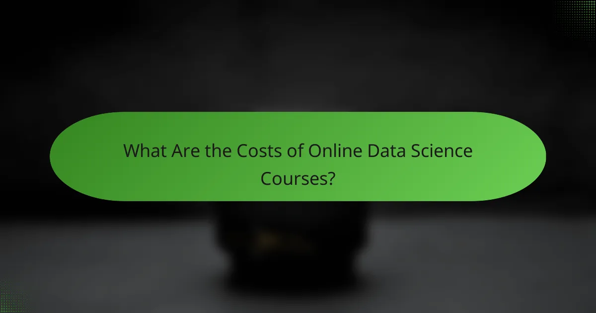 What Are the Costs of Online Data Science Courses?